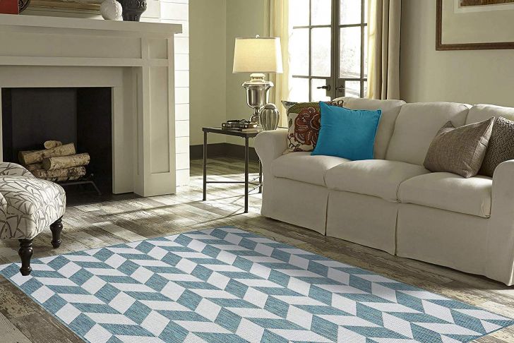 Fireplace Rugs Amazon Inspirational Priyate Florida Collection All Weather Indoor Outdoor Geometric Triangle Rug for Living Room Bedroom and Dining Room 5 3&quot; X 7 6” Ocean