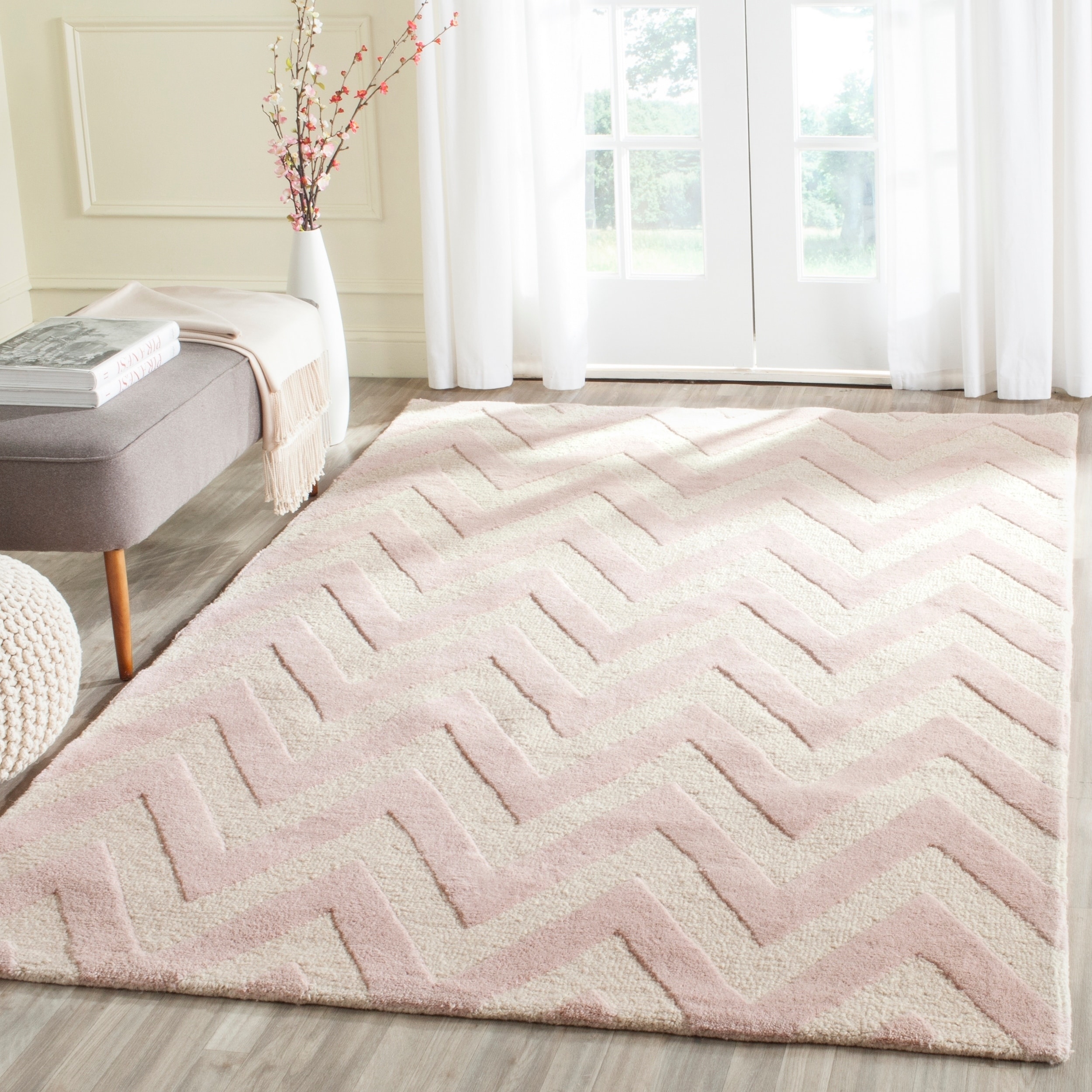 Safavieh Handmade Moroccan Cambridge Light Pink Ivory Wool 23e00dbdb d297df ea2716