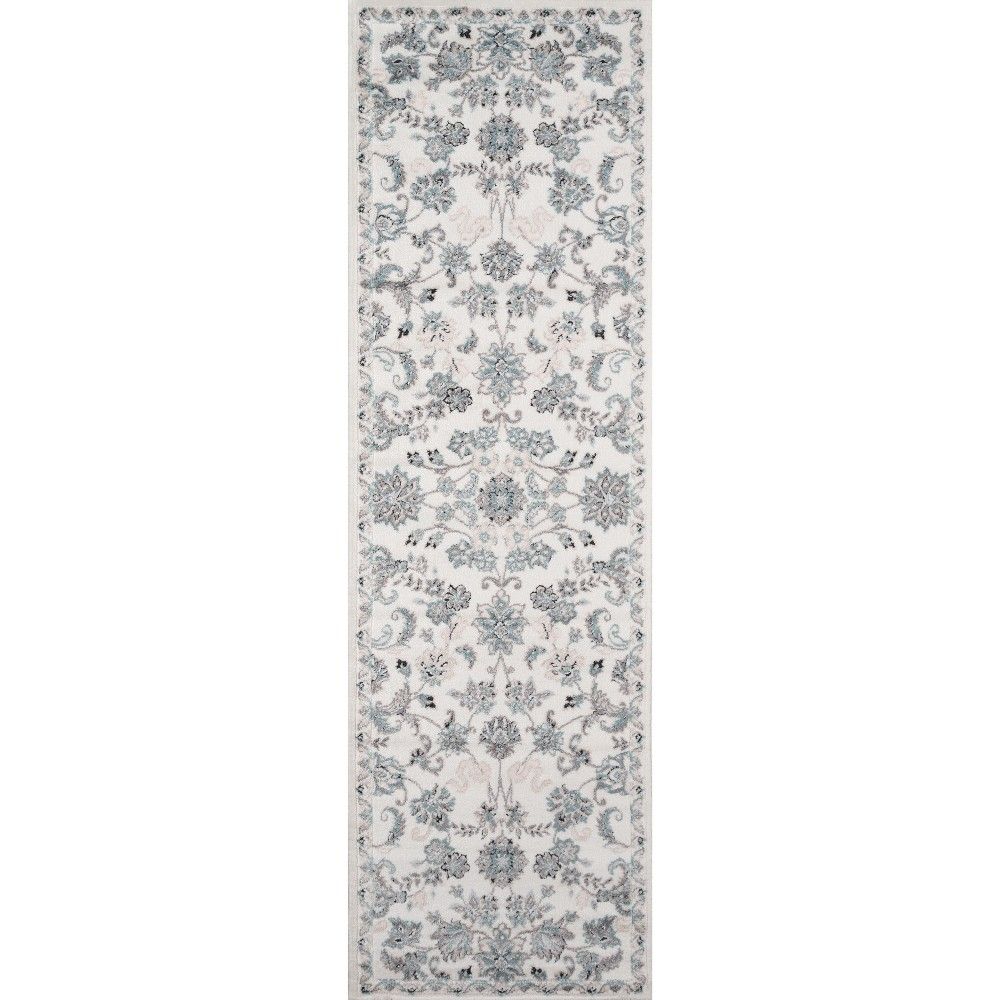 Sterling Gray Floral Loomed Runner 2 3"x7 6" Momeni in 85ea59a378dc6fc99c e08f