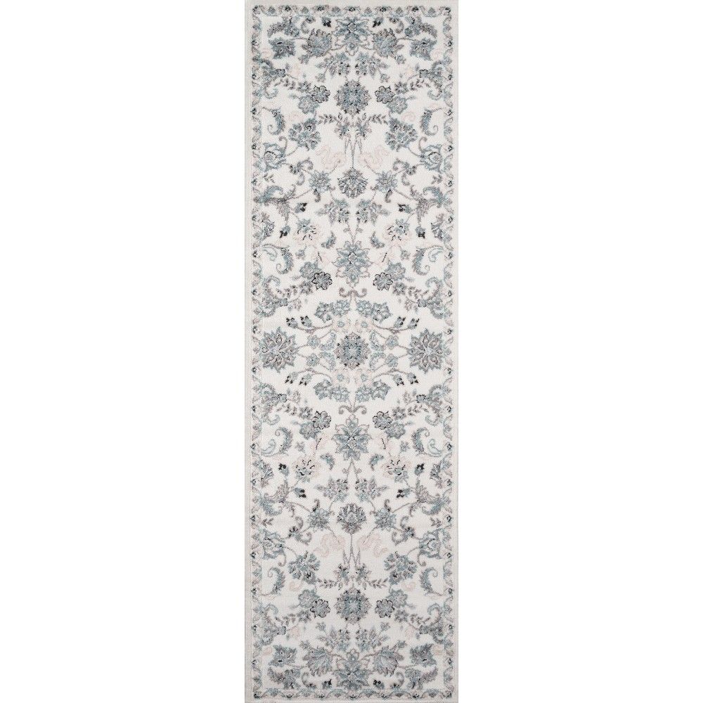 Fireplace Rugs Lowes Elegant Sterling Gray Floral Loomed Runner 2 3"x7 6" Momeni In