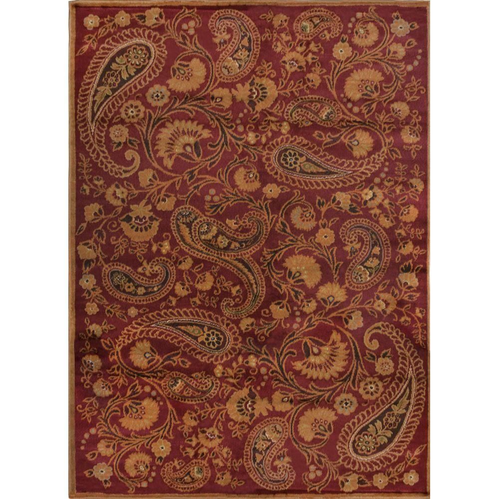 Main space rug idea Home Dynamix Paisley Red 7 ft 8 in x 730d dcadf0836a297a06c3685c