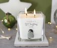 Fireplace Scent Awesome Baby Penguin First Christmas Scented Square Candle