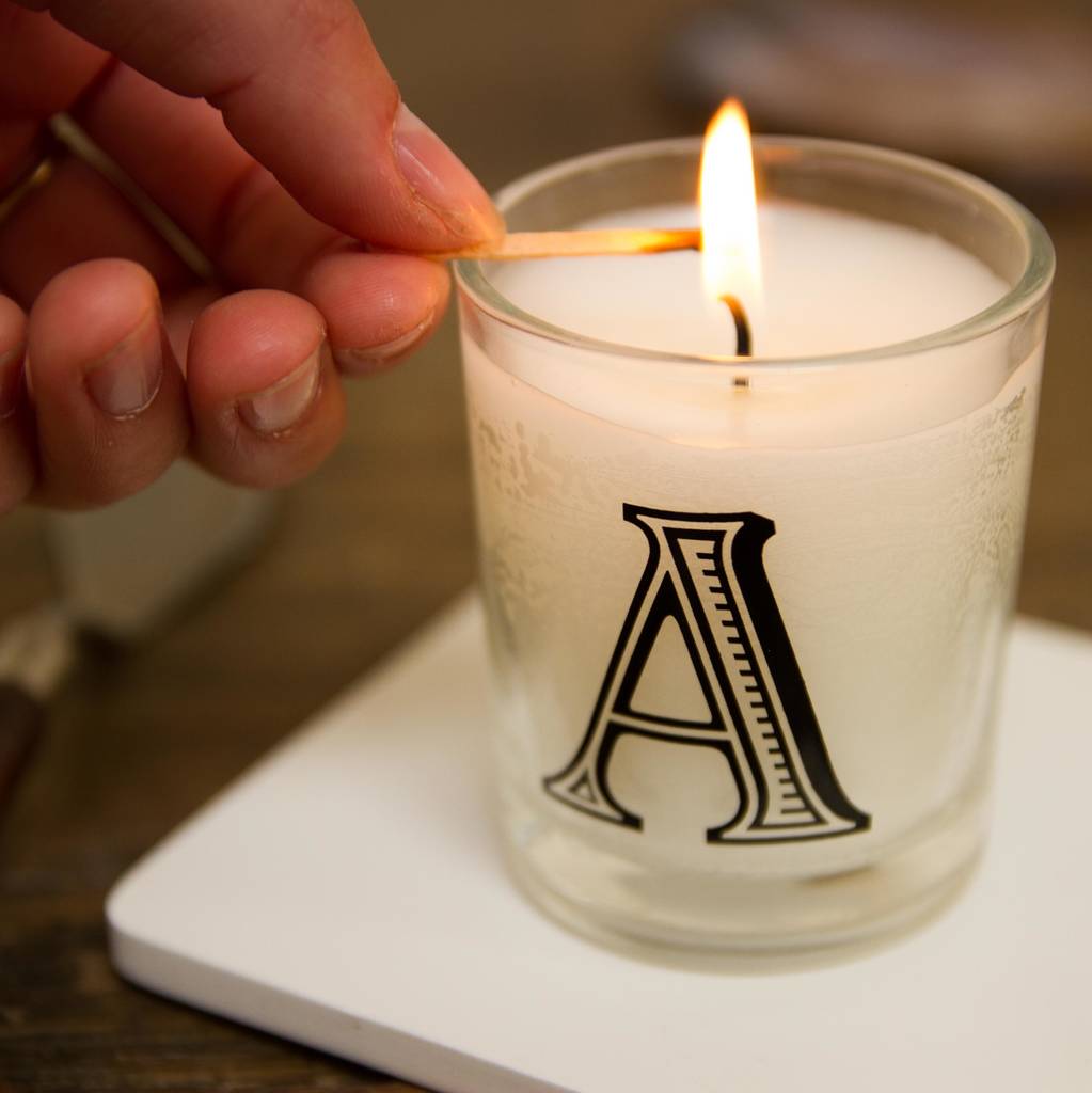 Hand Poured Alphabet Scented Candle original alphabet candles