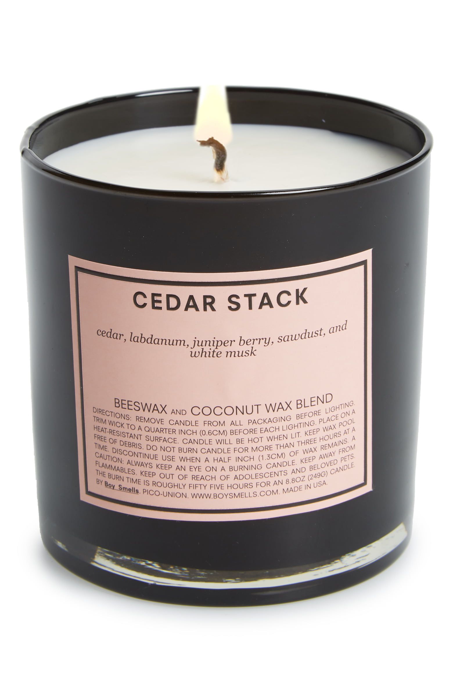 Fireplace Scent Lovely Boy Smells Cedar Stack Scented Candle nordstrom