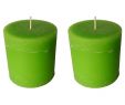 Fireplace Scent Luxury Pure Indian Candle Pillar with Cucumber Melon Scented