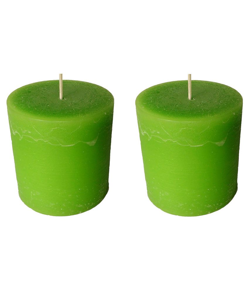 Fireplace Scent Luxury Pure Indian Candle Pillar with Cucumber Melon Scented