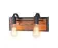 Fireplace Sconce Lighting Inspirational Lnc 2 Light Black Rustic Vanity Lighting Wood Wall Sconce