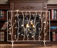 Fireplace Screen and tools Elegant Wildon Home Bluewood Bird and Branch Metal Fireplace