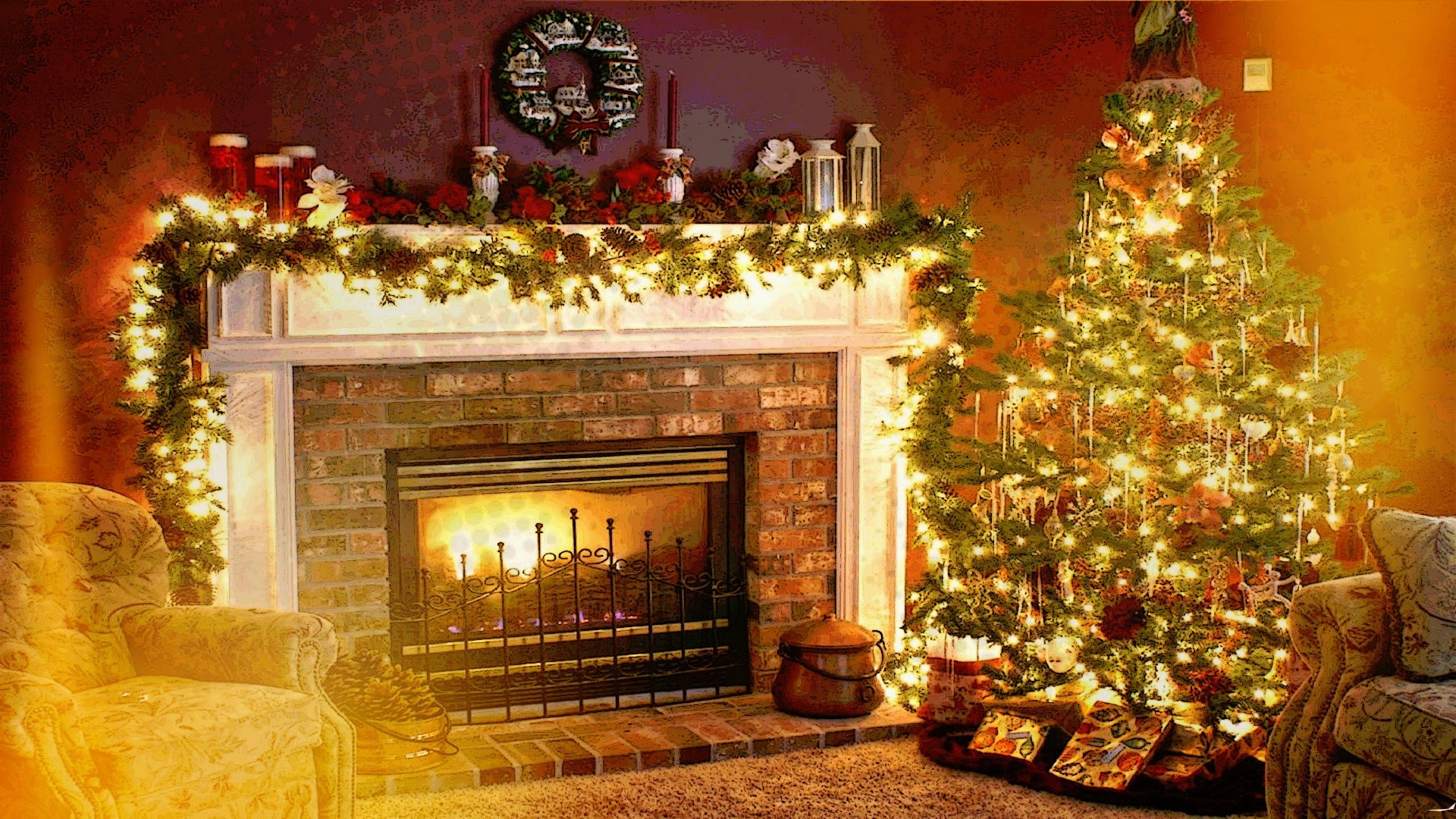 Fireplace Screensaver Awesome Images Of Christmas Fireplaces Charming Fireplace