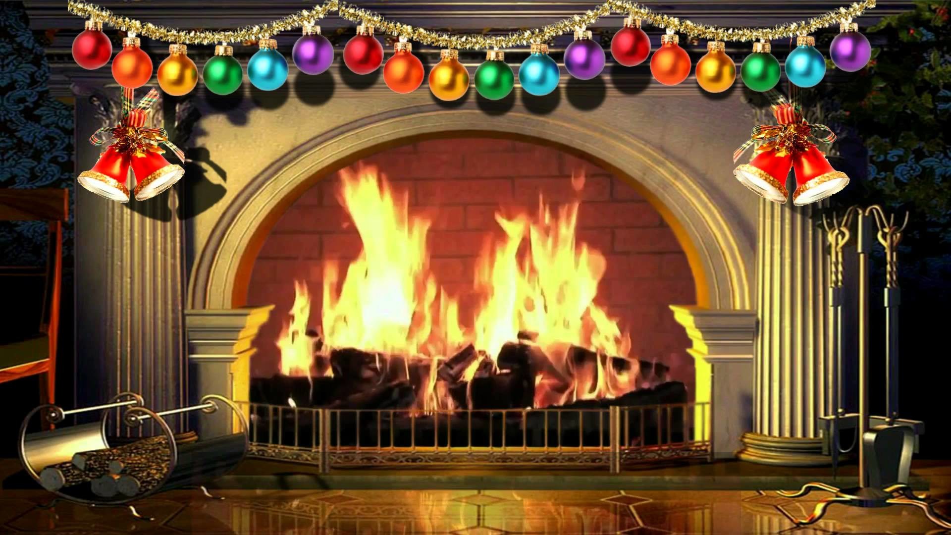 christmas fireplace background for windows 7