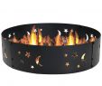 Fireplace Shield New 36 In Round Steel Wood Burning Big Sky Fire Pit Kit Black