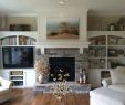Fireplace Side Cabinets Beautiful Gas Fireplace with Stacked Stone Pieced Hearth Corbels