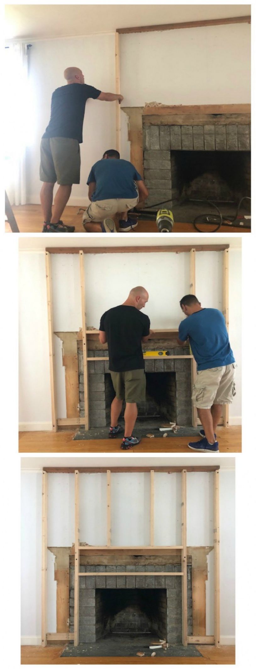 diy fireplace mantel shelf shiplap fireplace and diy mantle ditched the old of diy fireplace mantel shelf 1 814x2128