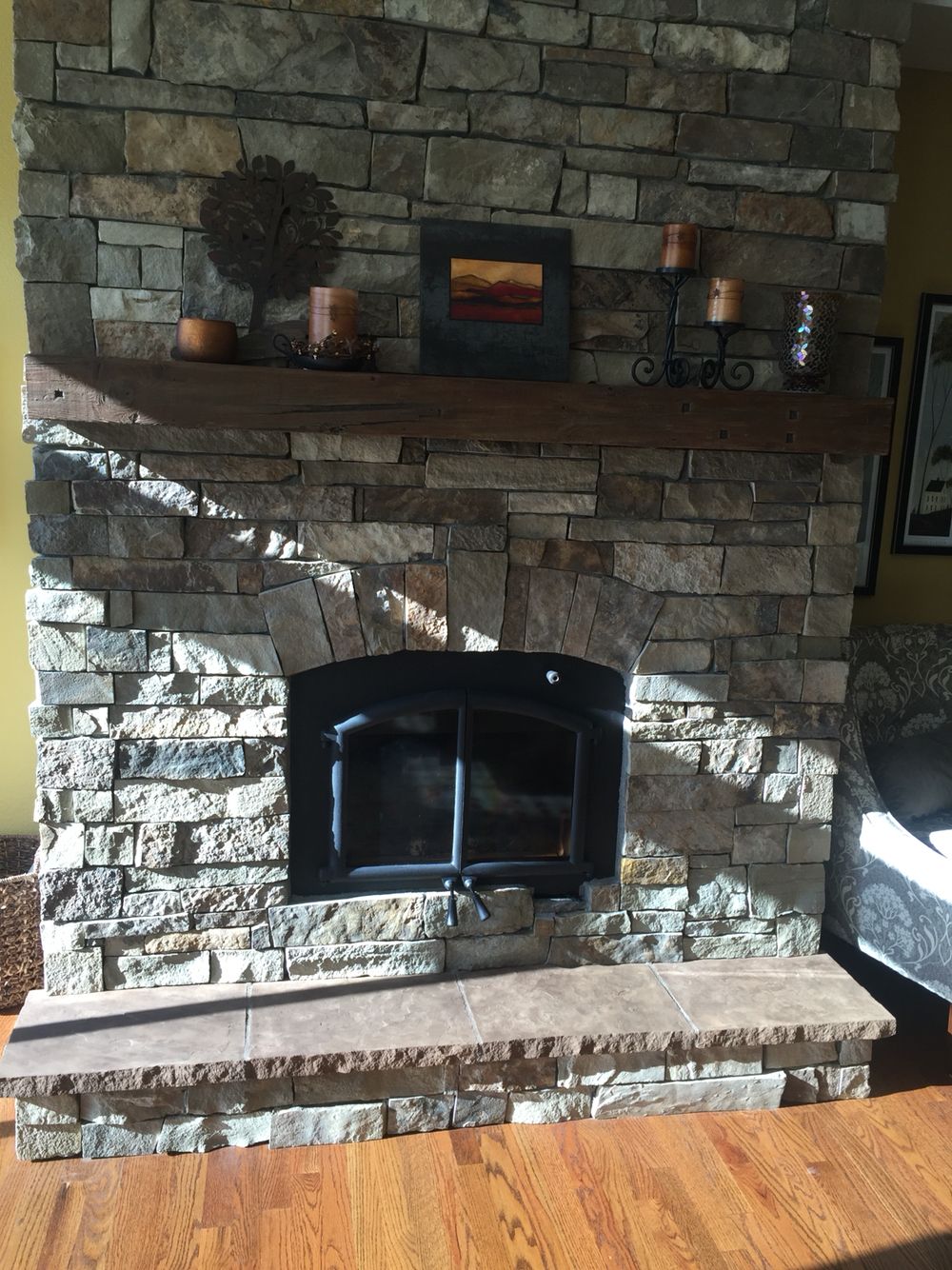 Fireplace Slab Luxury Rsf Opel 2c Fireplace Cavanal Stacked Stone Colorado