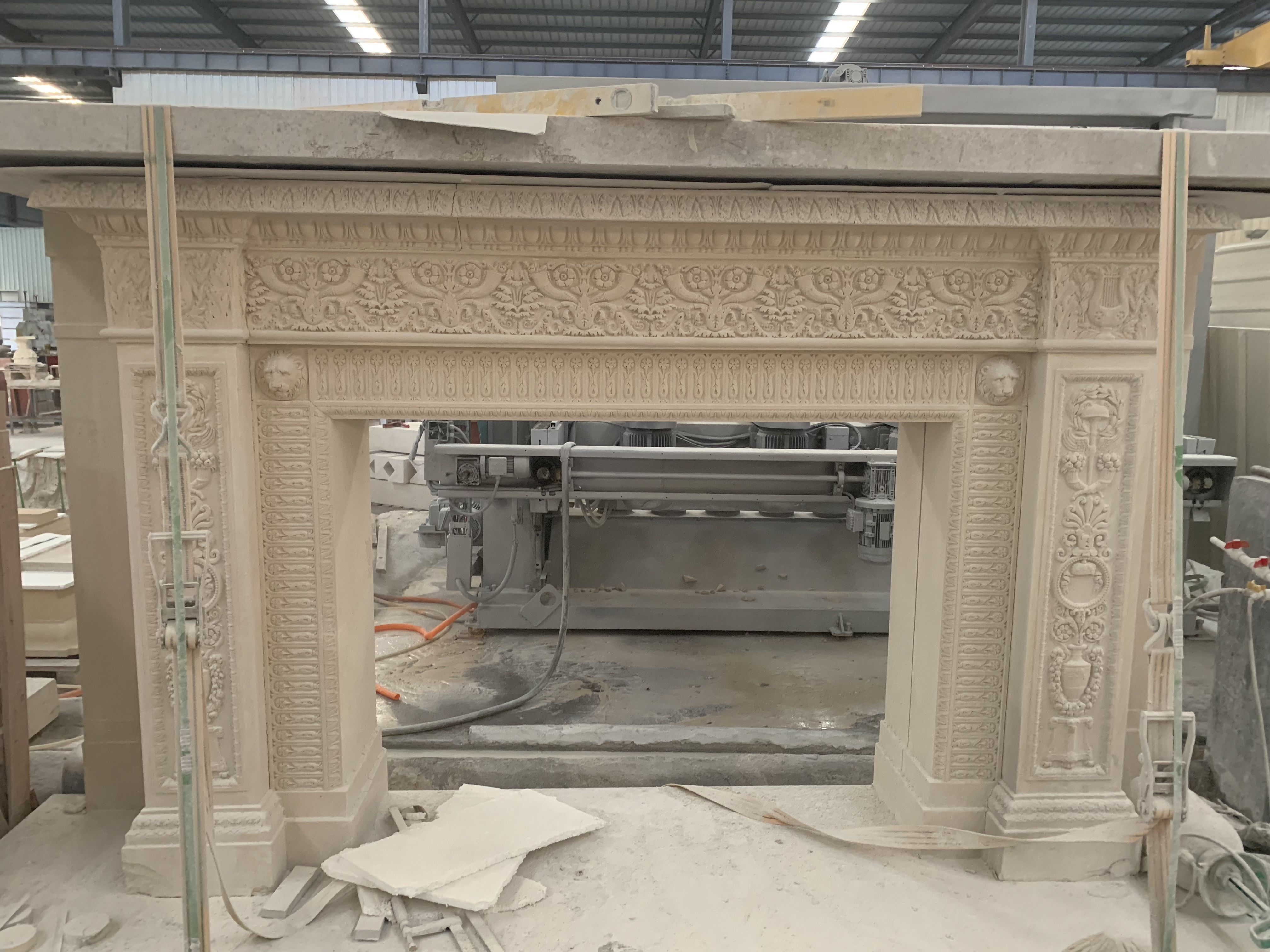 Limestone fireplace by CK Stones Thailand CK Stones factory e00db8c531dab321da31e6fbab0e1c41