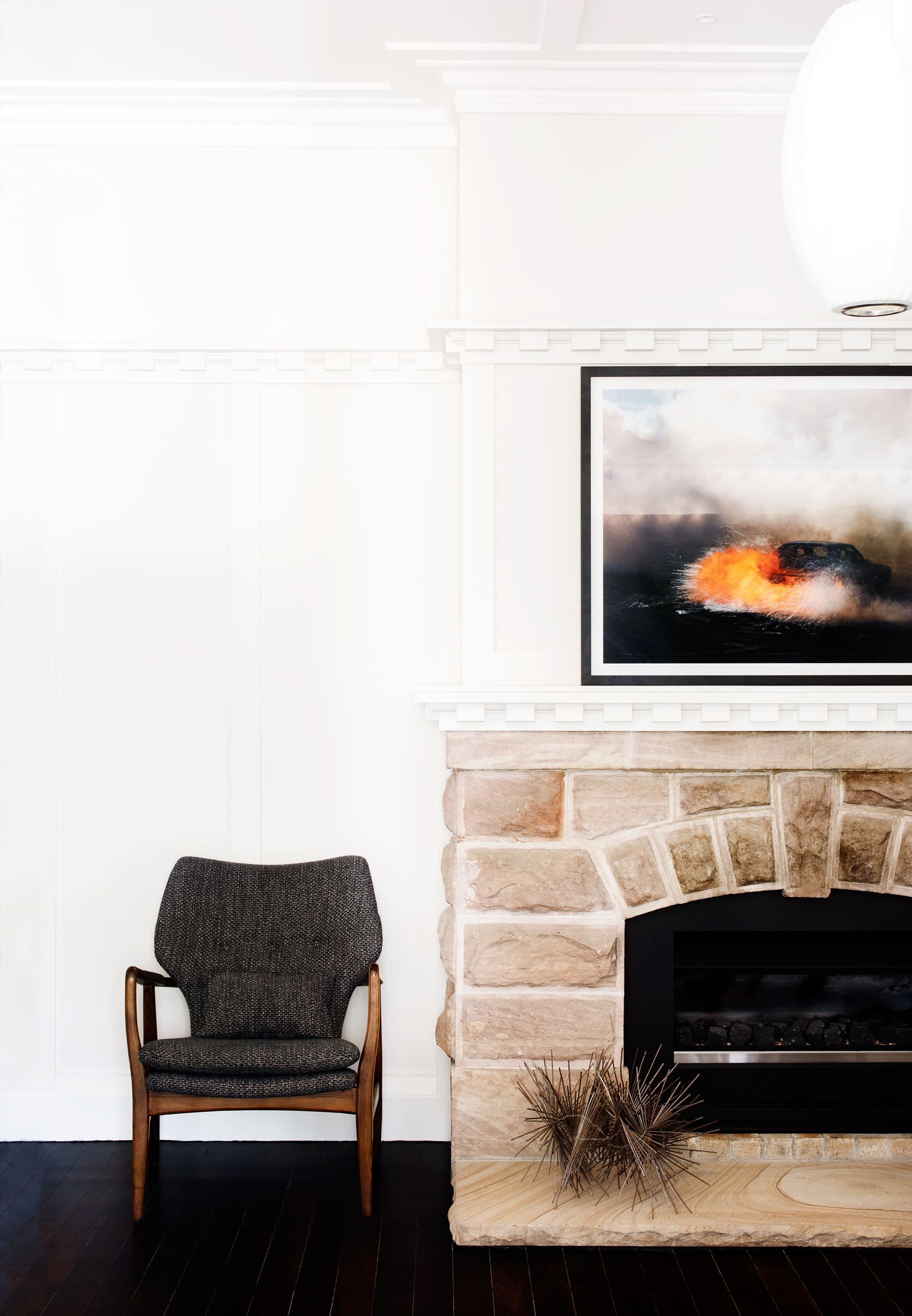 Fireplace Slate Beautiful Sandstone House Restored to former Glory