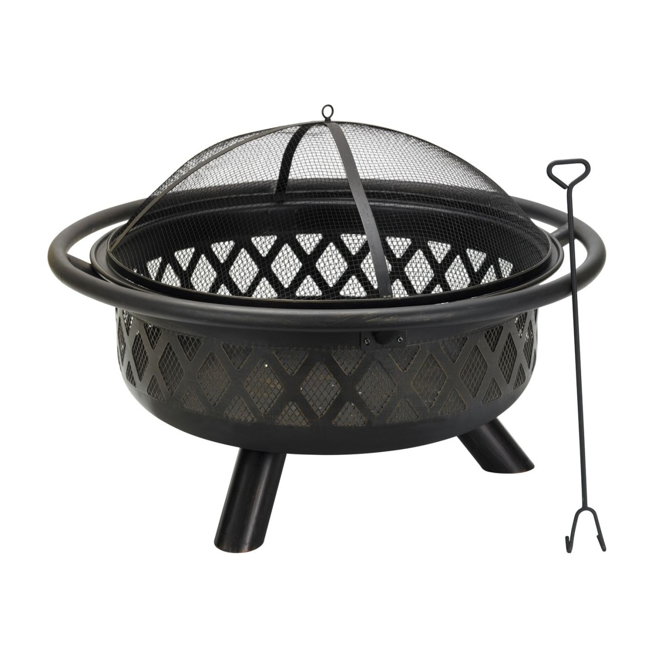 Fireplace Steamer Unique Living Accents 38in Round Fire Pit Outdoor Fireplaces