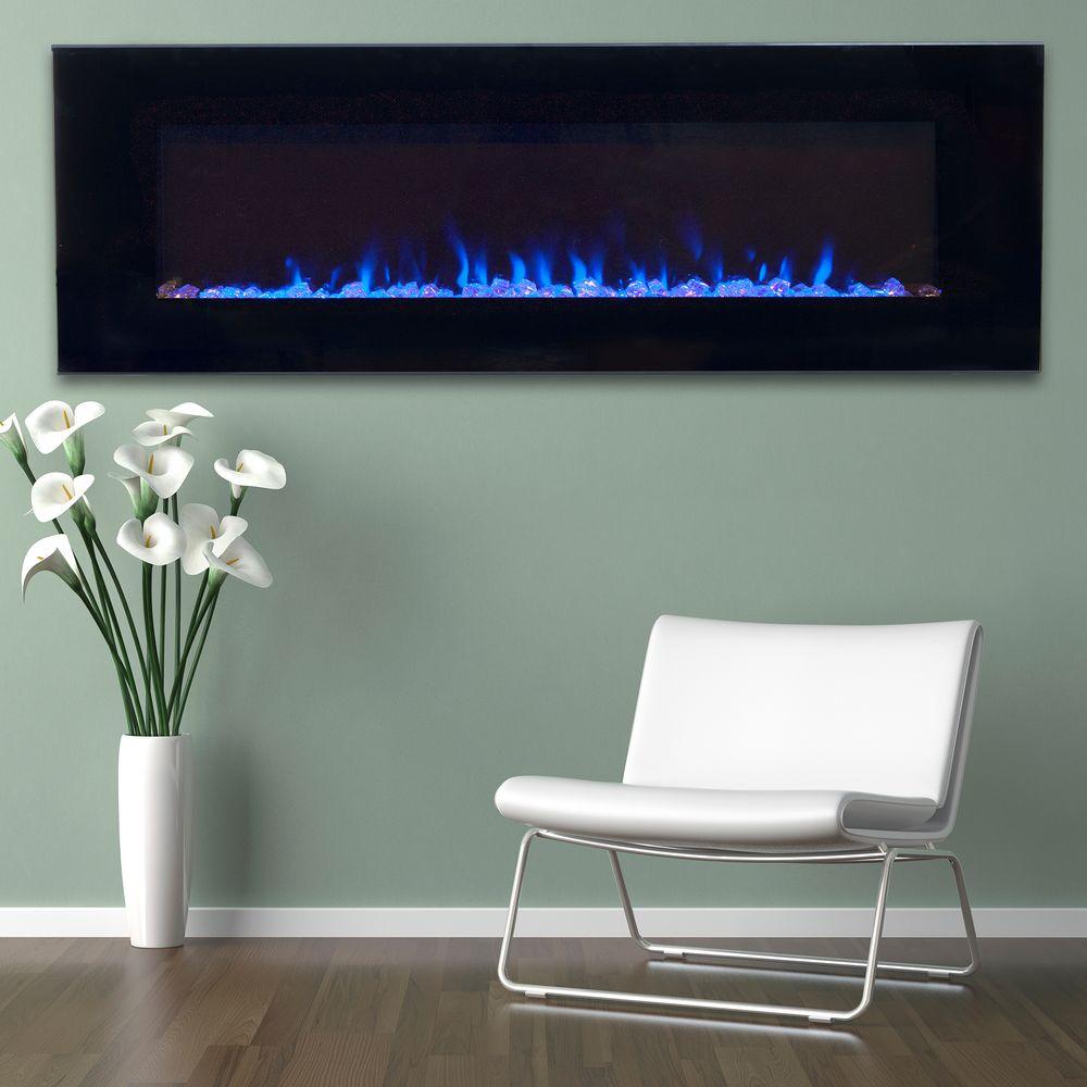 Fireplace Store Las Vegas Beautiful 54 In Led Fire and Ice Electric Fireplace with Remote In Black