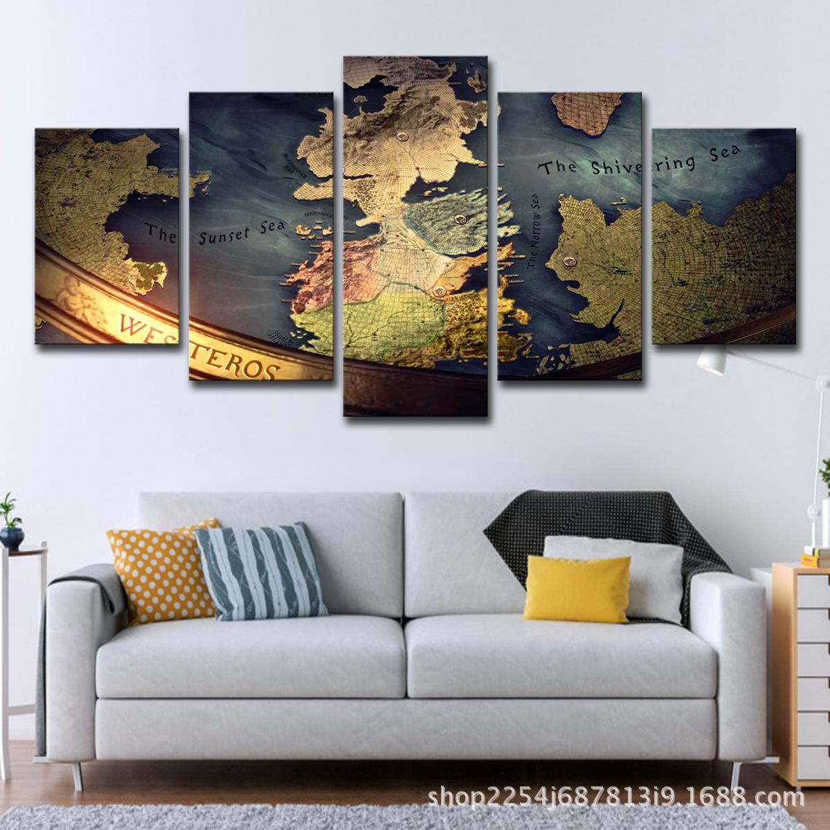 Fireplace Stuff Lovely 2019 Hot Selling Hd Printing Living Room Fireplace Decorative Wall Art Abstract Picture Jigsaw Game Thrones Overall Map From Yibeauty $14 08