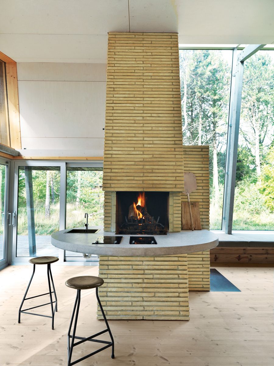 Fireplace Summer Cover Luxury Hald Strand Summerhouse In north Zealand Denmark by