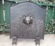 Fireplace tool Stand Awesome Rare Fox Mask Fireplace Fireback with Stands Ebay