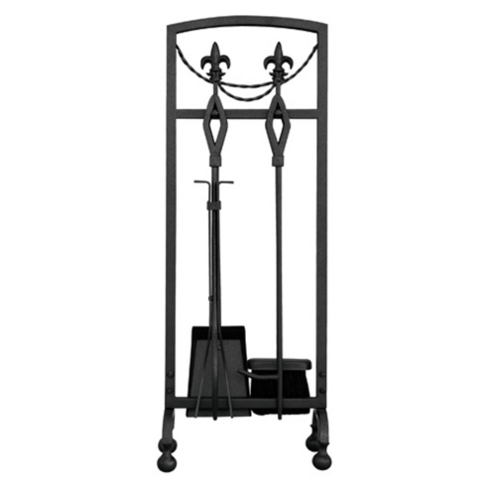 Uniflame 5 Piece Olde World Iron Fleur de Lis Fireset in 520d98cb22f84b fde71de