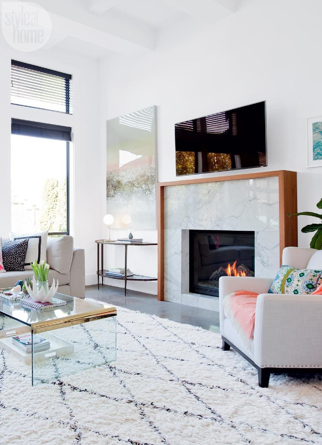 Fireplace Trends 2019 New A Trendy Meets Traditional Family Home