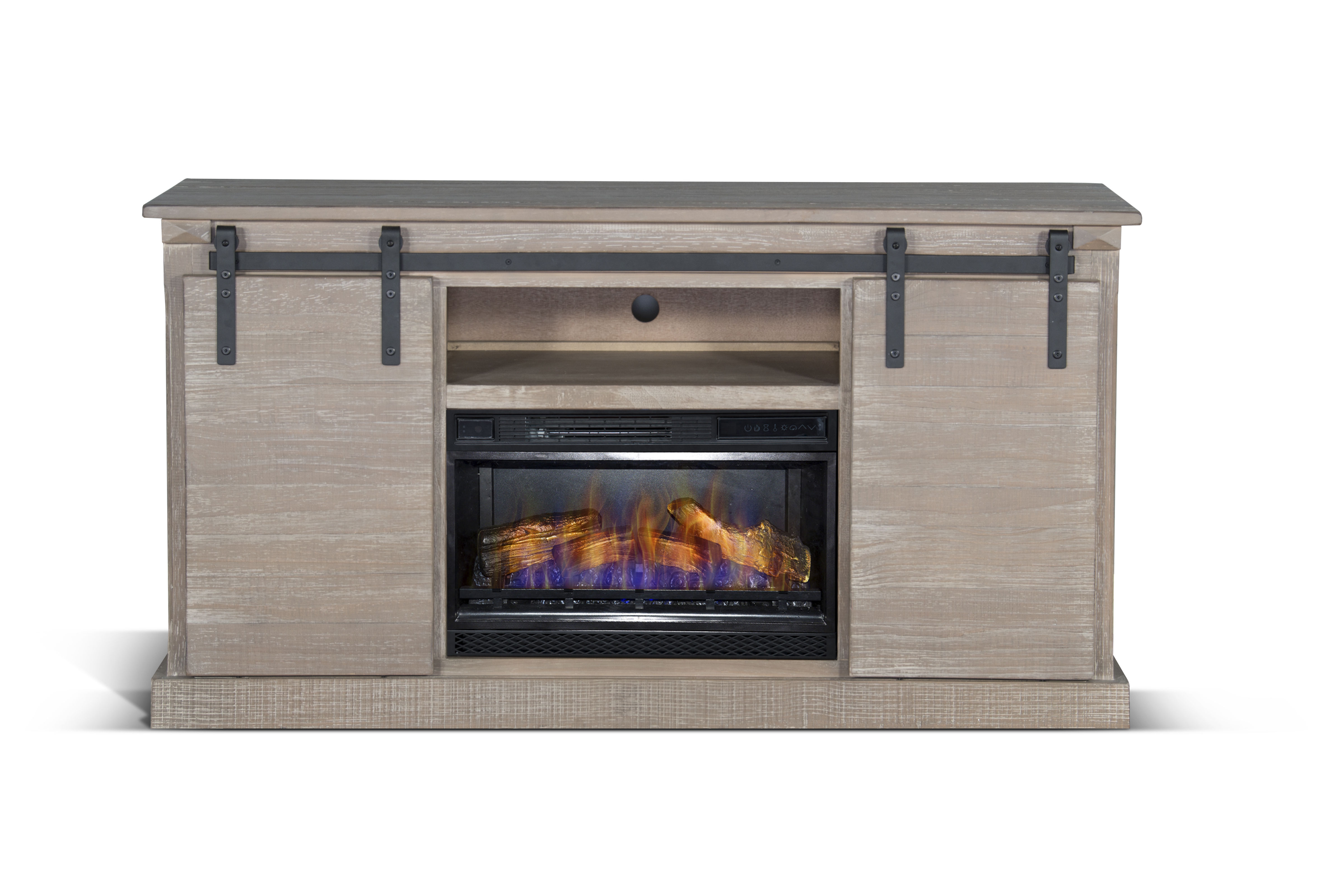 Fireplace Tv Stand Barn Door Awesome Sunny Designs Taupe Mountain Smoke Barn Door Tv Console