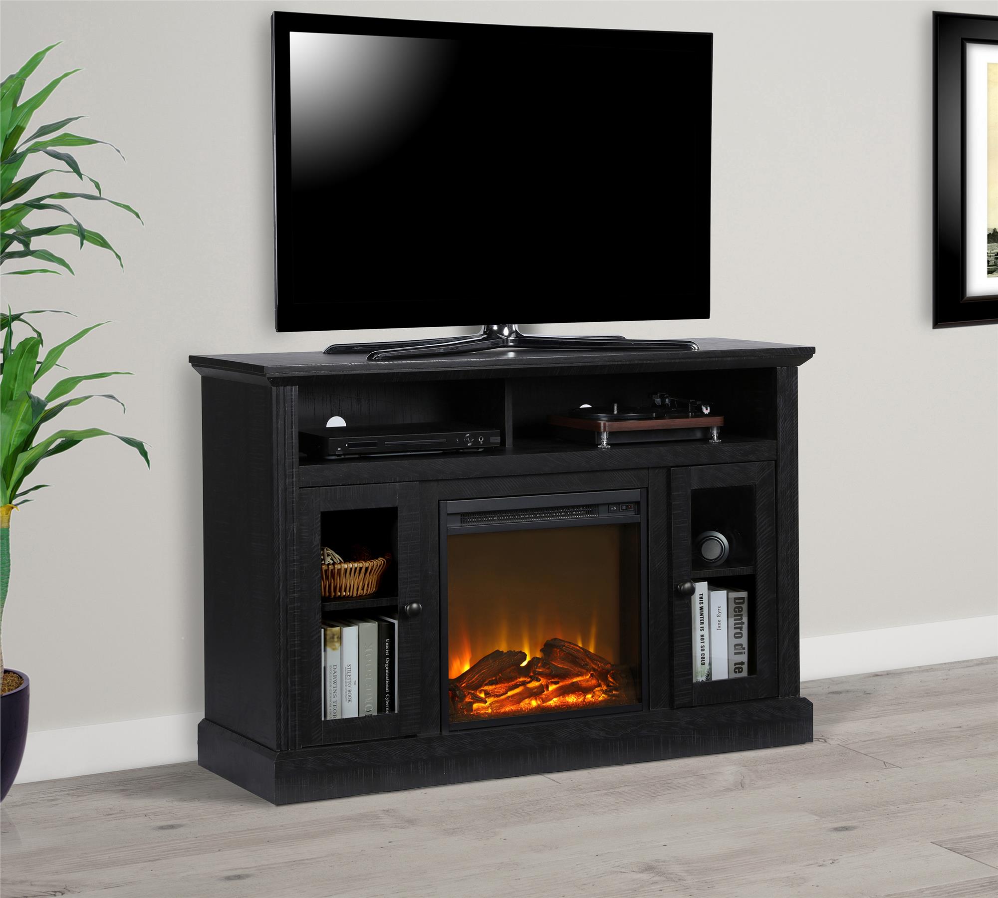 Fireplace Tv Stand for 70 Inch Tv Lovely Television Stands & Entertainment Centers Black Ameriwood