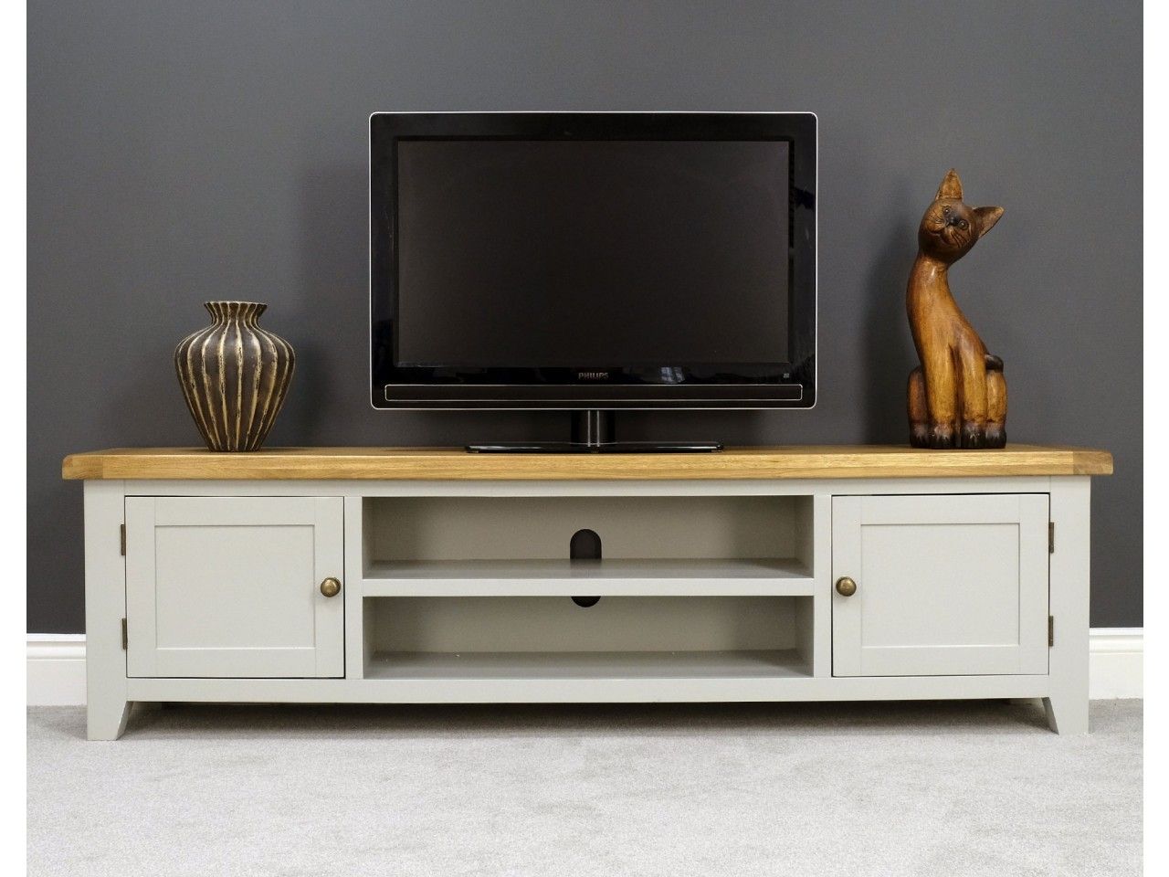 Fireplace Tv Stand with Led Lights New Arklow Painted 180cm Extra Tv Unit for Screens Up to