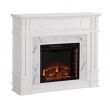 Fireplace Units Unique Highpoint Faux Cararra Marble Electric Media Fireplace White
