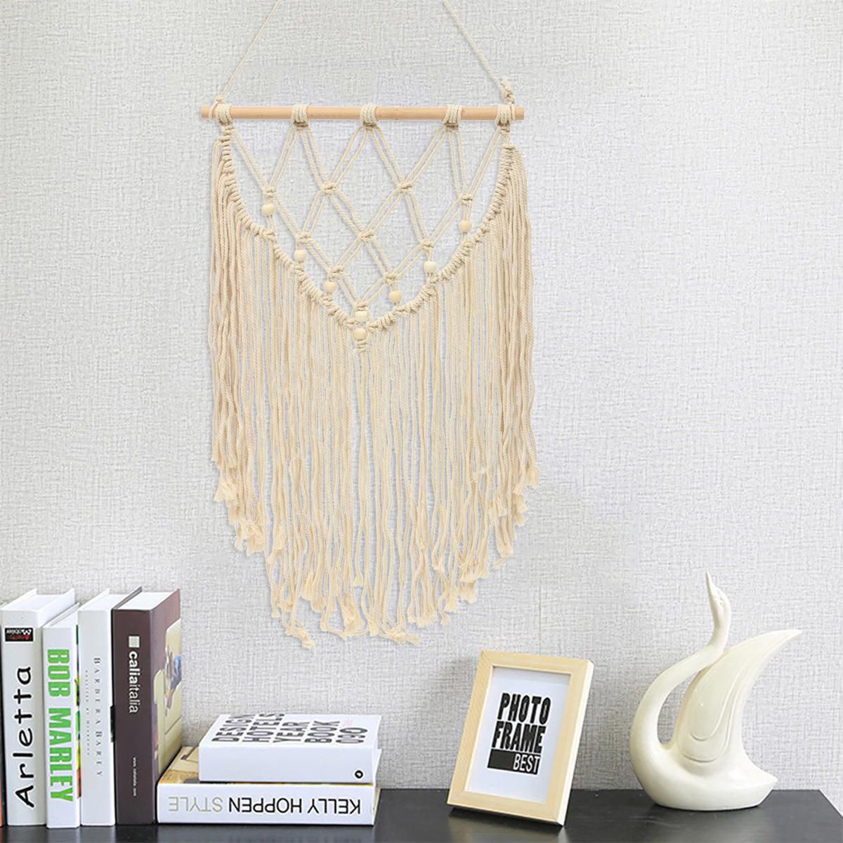 Fireplace Wedding Decor Luxury Hand Knitted Cotton Macrame Retro Handcraft Wall Hanging Handmade Wedding Decor