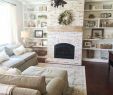 Fireplace with Bookshelves On Each Side Beautiful Built Ins Shiplap Whitewash Brick Fireplace Bookshelf