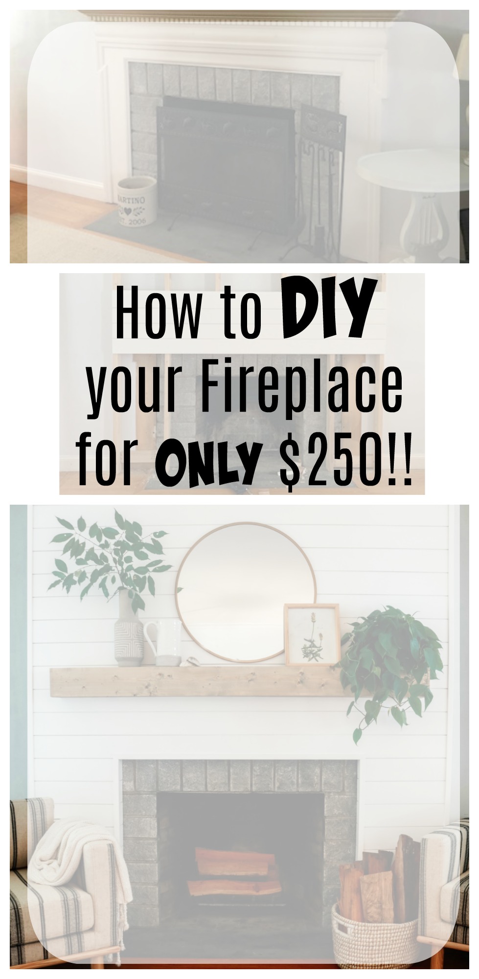 Fireplace with Bookshelves On Each Side Beautiful Shiplap Fireplace and Diy Mantle Ditched the Old