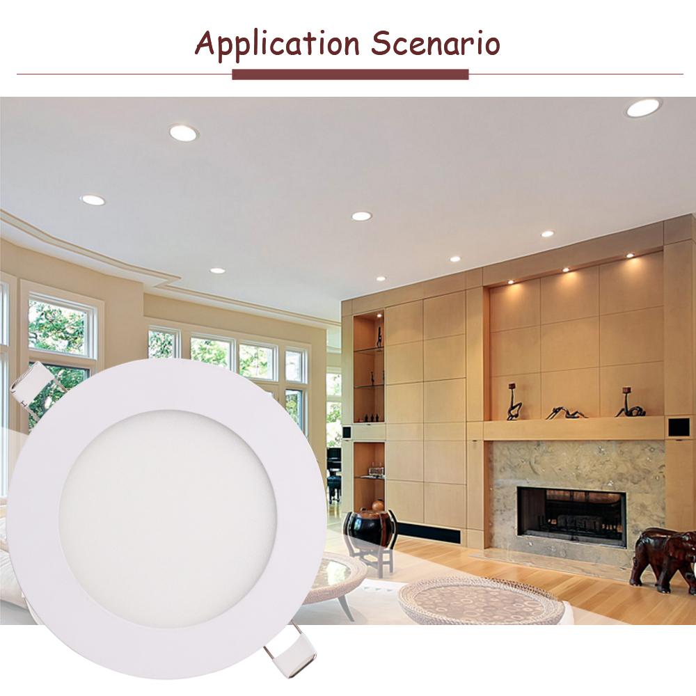 Fireplace with soundbar Beautiful Dimmable 3w 4w 6w 9w 12w 15w 18w 24w Led Recessed Downlights Lamp Warm Natural Cool White Super Thin Led Panel Lights Round Led Kitchen Downlights