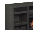 Fireplace with soundbar Fresh Fabio Flames Greatlin 64" Tv Stand In Black Walnut