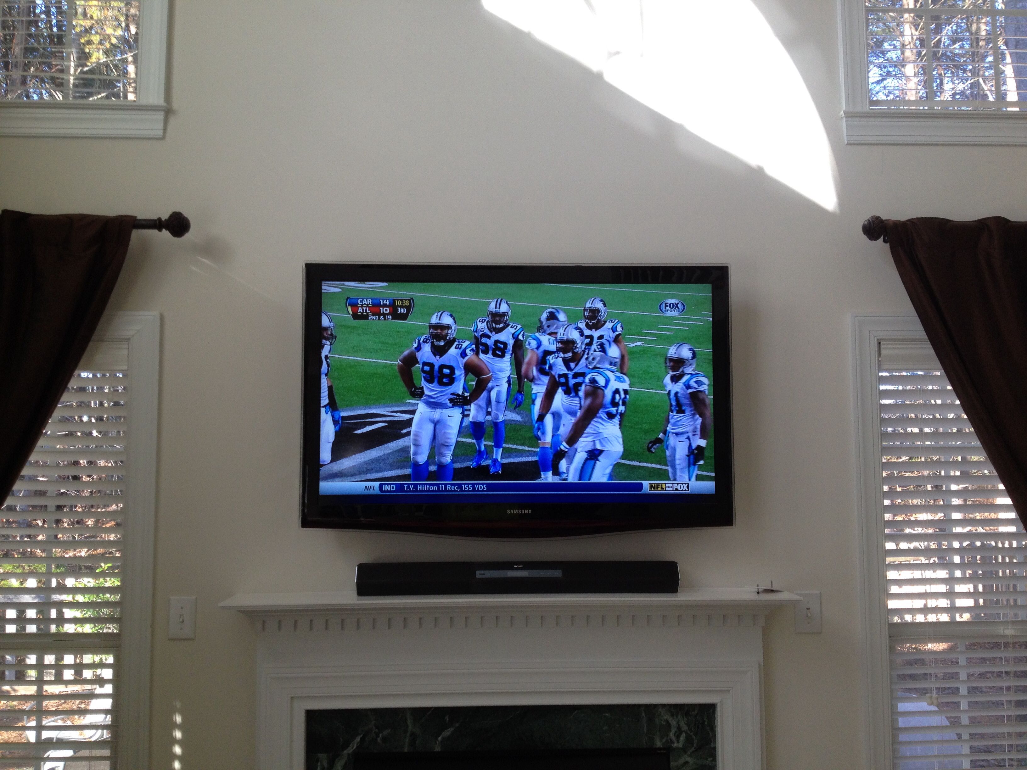 Fireplace with soundbar Inspirational Sharp soundbar Installation On Mantle Over Gas Fireplace