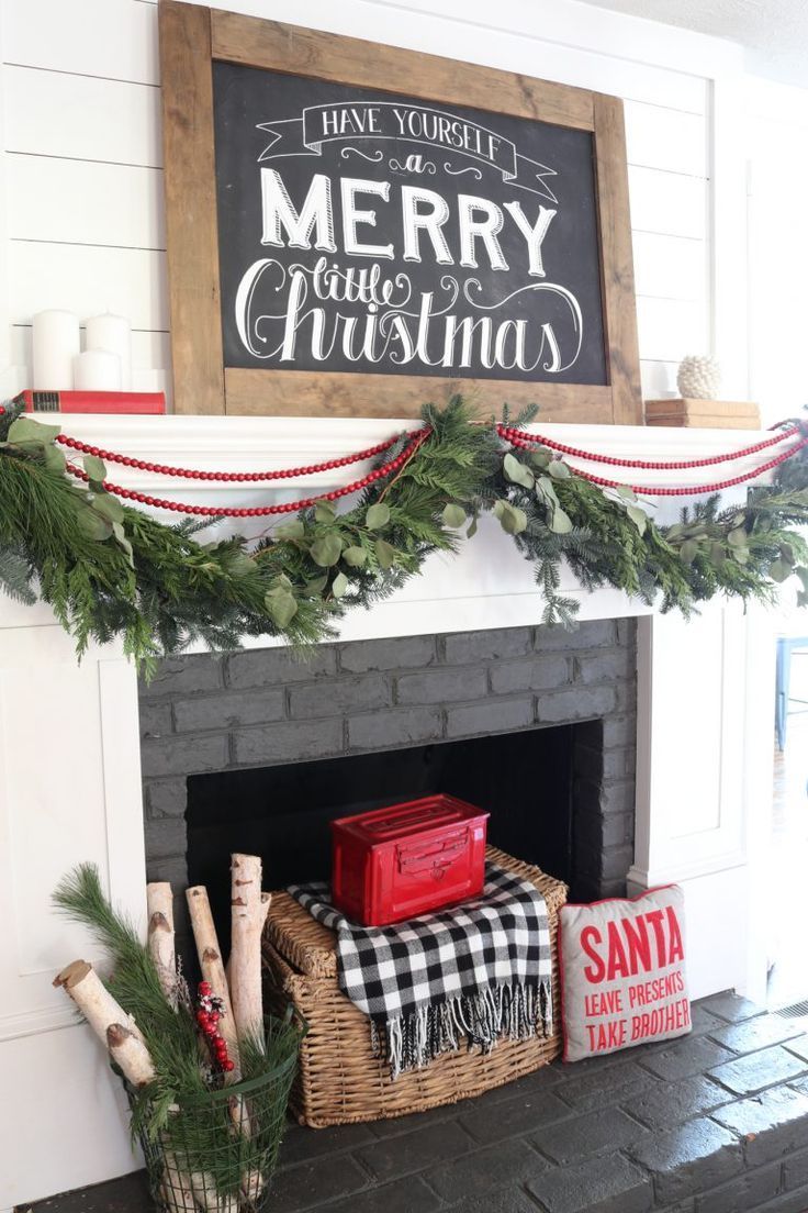 Fireplace with Stockings Best Of Farmhouse Christmas Home tour