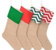 Fireplace with Stockings New 4 Pieces Christmas Burlap Stockings Xmas Fireplace Hanging