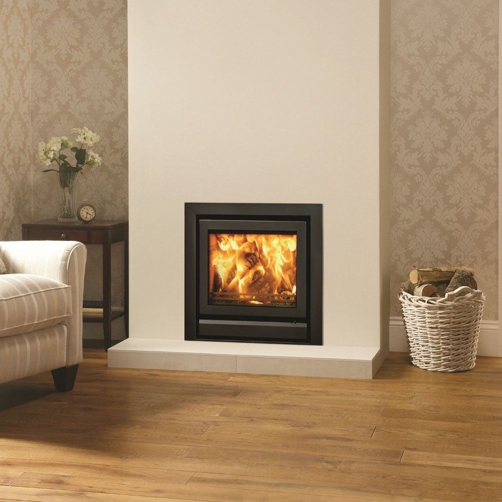 Fireplace Wood Logs Fresh Stovax Riva 50 with 3 Sided Standard Profil Frame In Jet