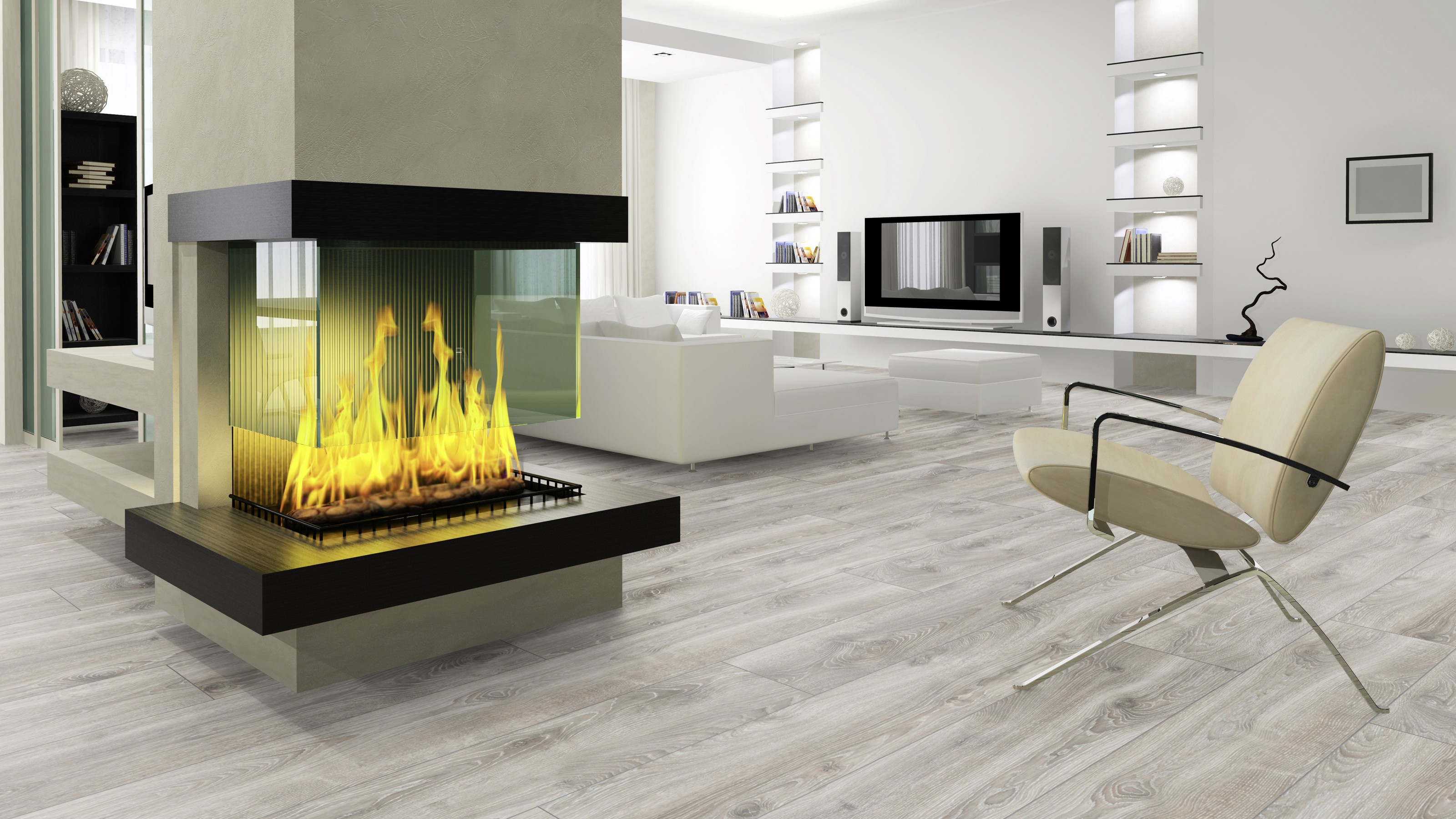 Fireplace Xtrordinair 864 Best Of Kronotex Mammut Laminat Highland Eiche Silber D4797