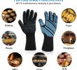 Fireproof Insulation for Fireplace Beautiful Aotusi Oven Mitts 932°f Extreme Heat Resistant Food Grade Level 5 Protection Kitchen Silicone