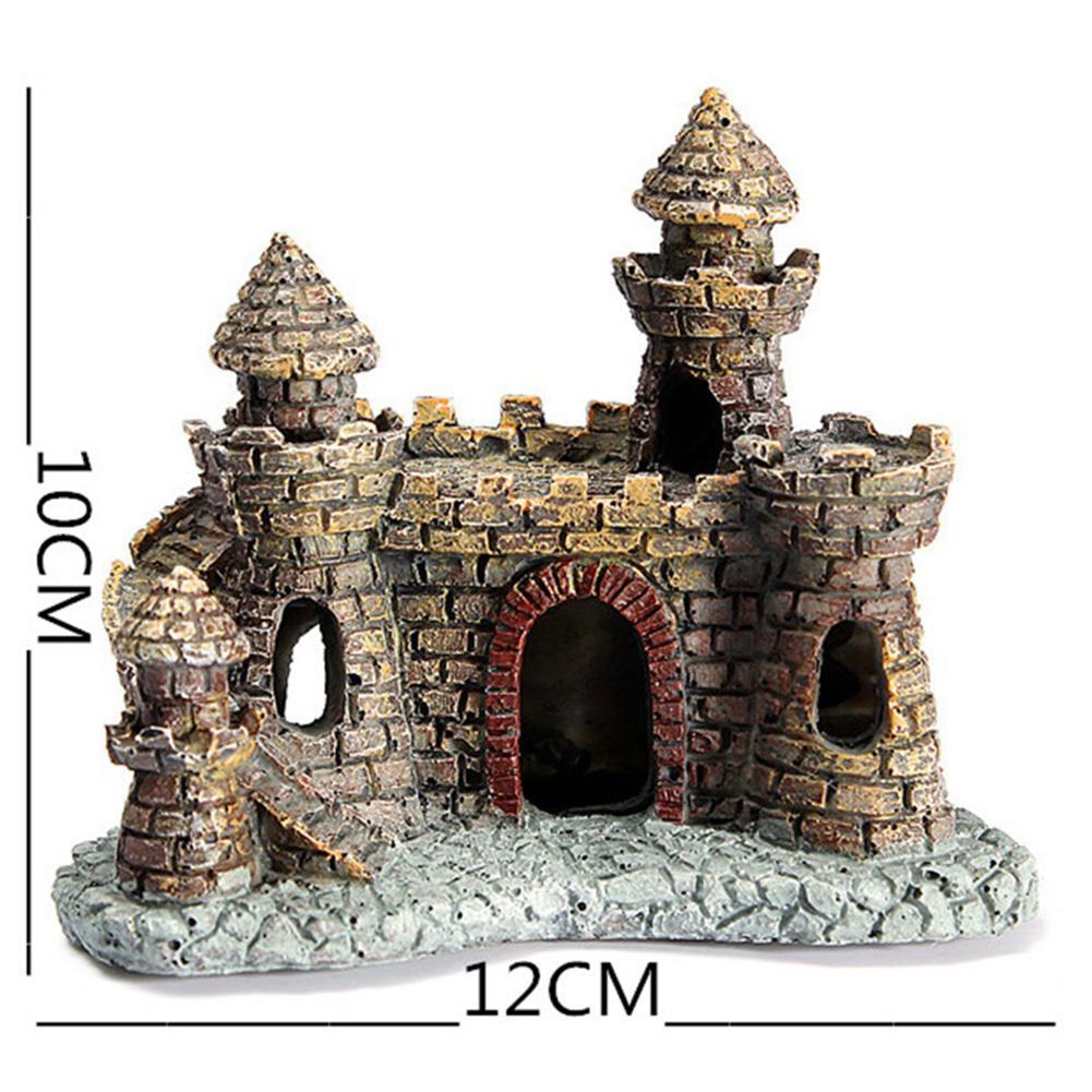 Fish Tank Fireplace Elegant 2019 Resin Cartoon Castle Aquariums Decorations Castle tower ornaments Fish Tank Aquarium Accessories Decoration From Chenyuanfei $5 78