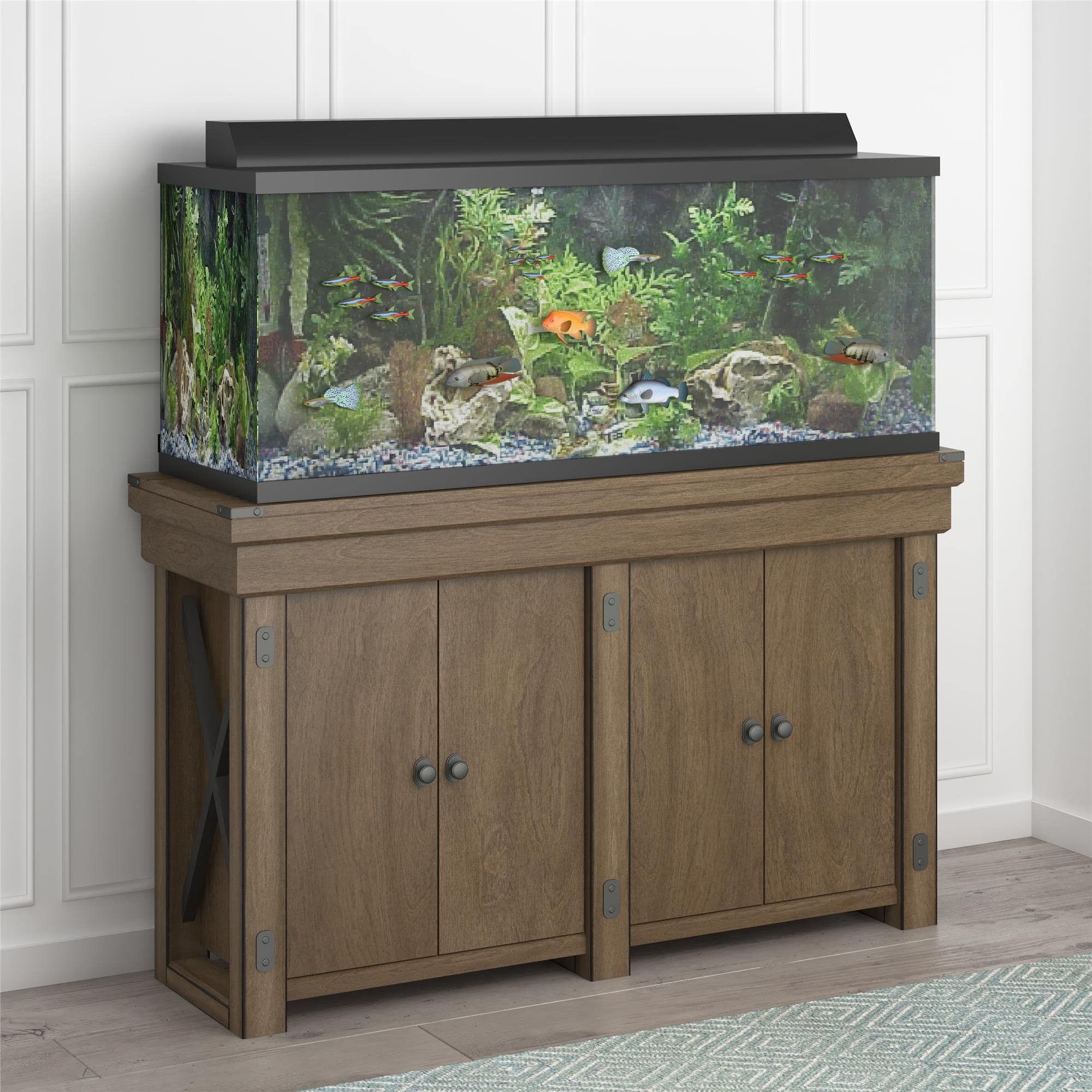 Fish Tank Fireplace Elegant Avenue Greene Woodgate 55 Gallon Aquarium &amp; Entertainment
