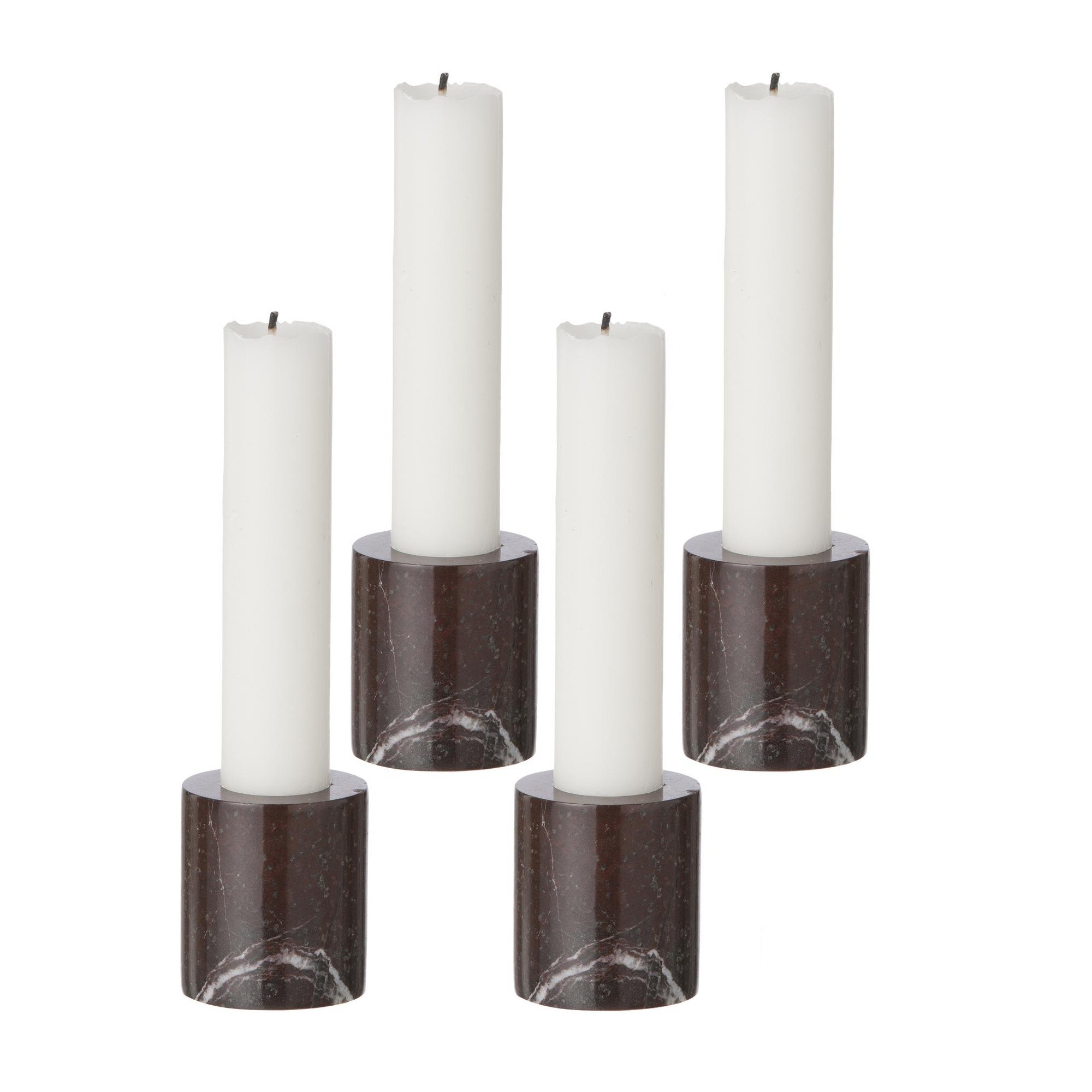 Flameless Candles for Fireplace Luxury Marble Candle Holder Set Of 4