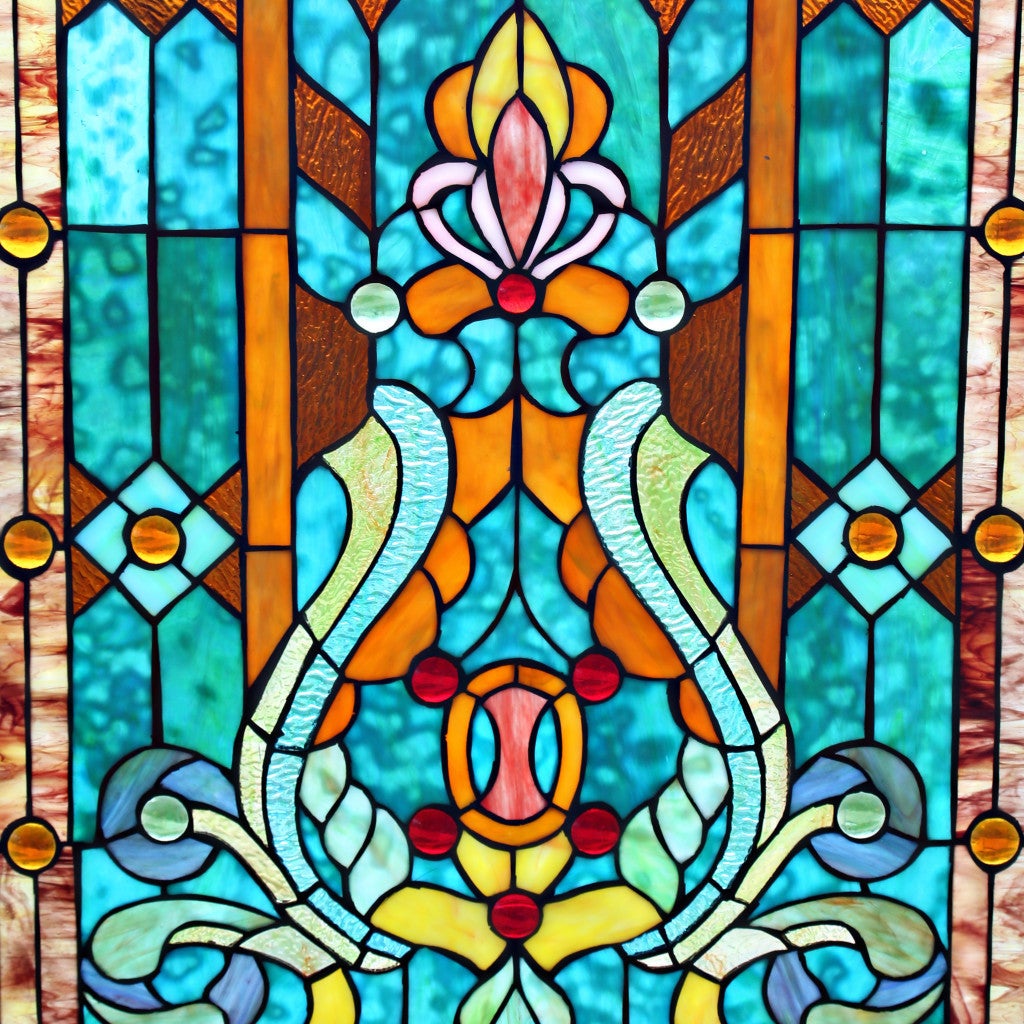 Fleur De Lis Fireplace Screen Awesome 28"h Tiffany Style Stained Glass Fleur De Lis Fireplace Screen Green 44"w X 28"h