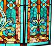 Fleur De Lis Fireplace Screen Best Of 28"h Tiffany Style Stained Glass Fleur De Lis Fireplace Screen Green 44"w X 28"h