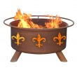 Fleur De Lis Fireplace Screen Unique Fleur De Lis Logo Steel Wood Charcoal Fire Pit – Yardify