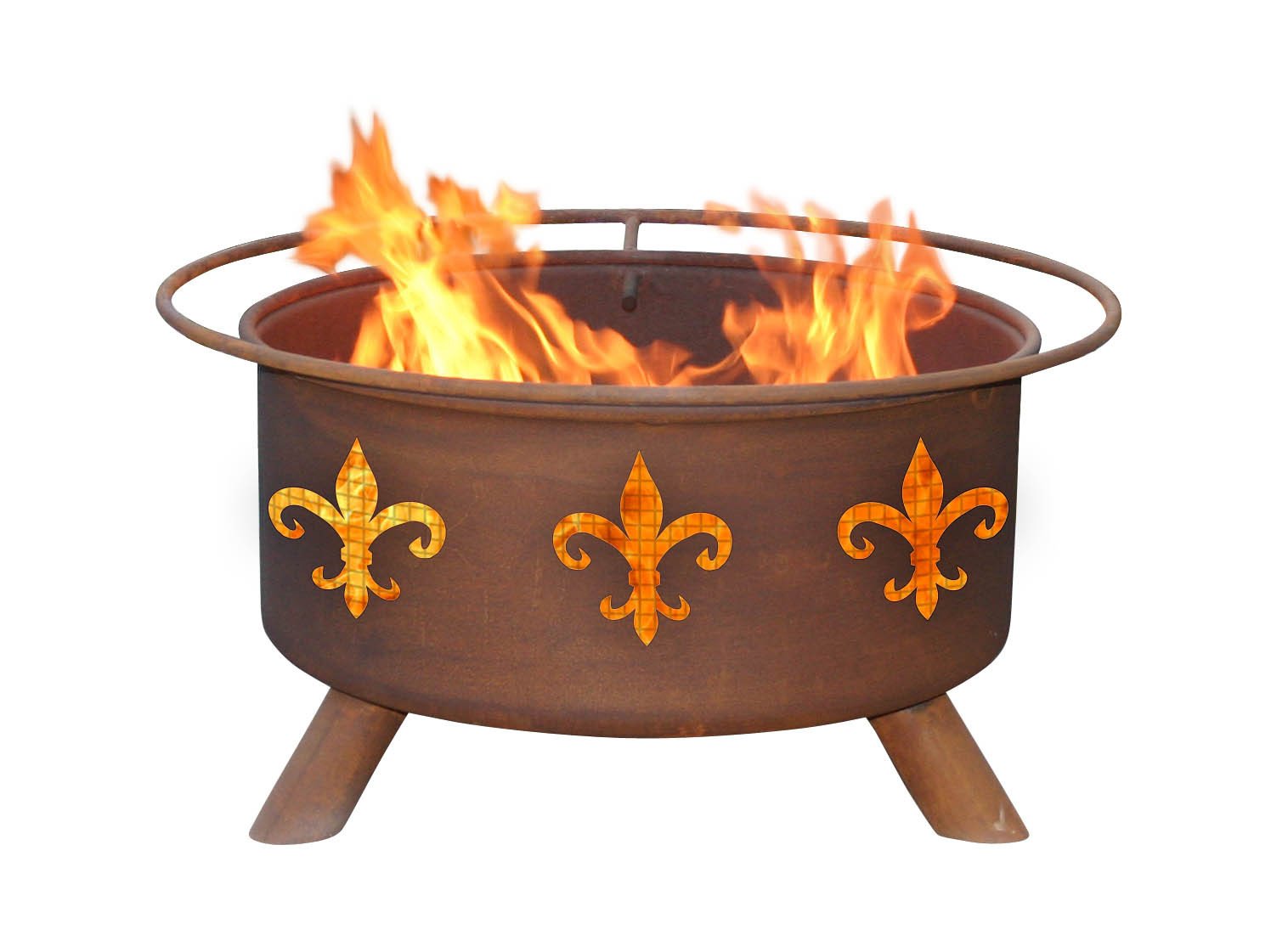 Fleur De Lis Fireplace Screen Unique Fleur De Lis Logo Steel Wood Charcoal Fire Pit – Yardify