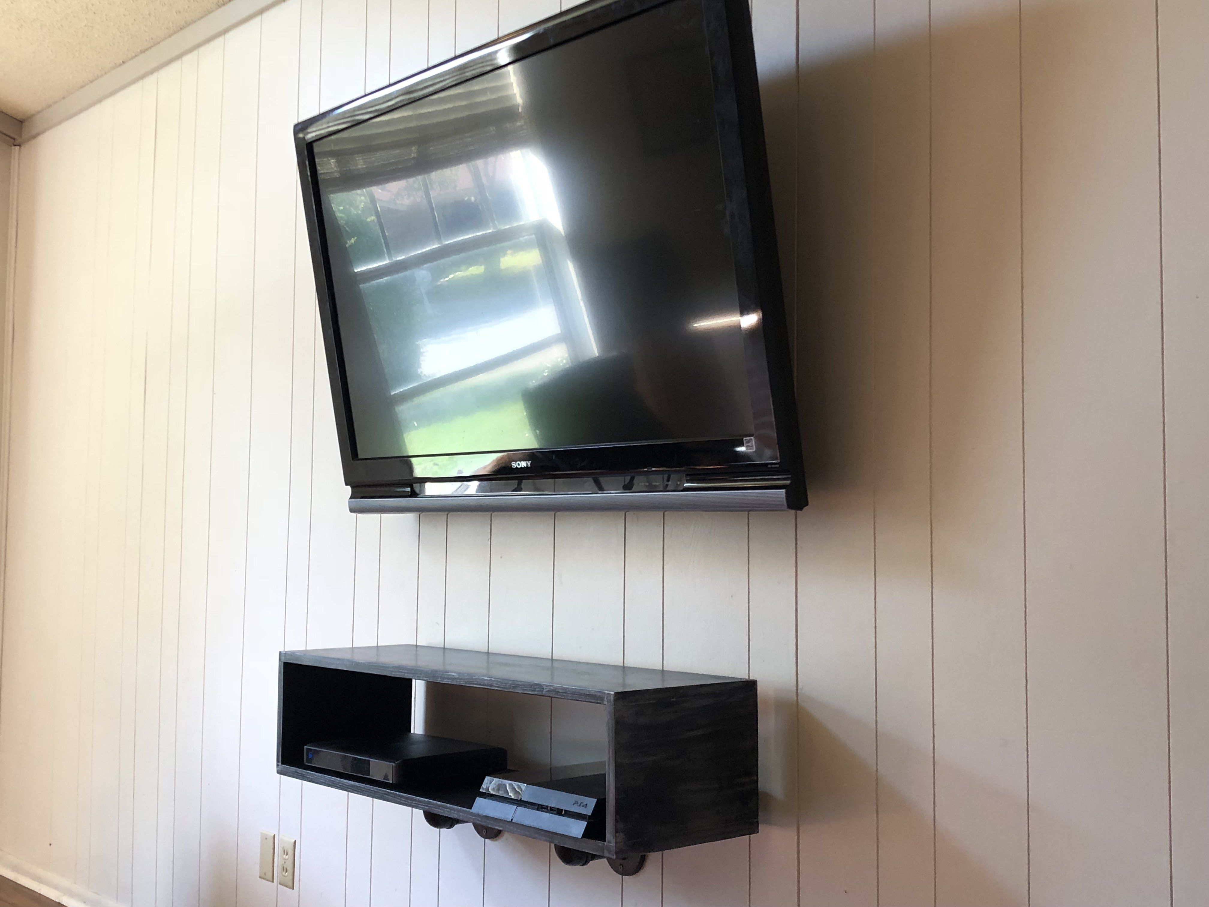 Charcoal Glaze Floating Cube Shelf Floating Entertainment 0d0af dbc edaa2b6d